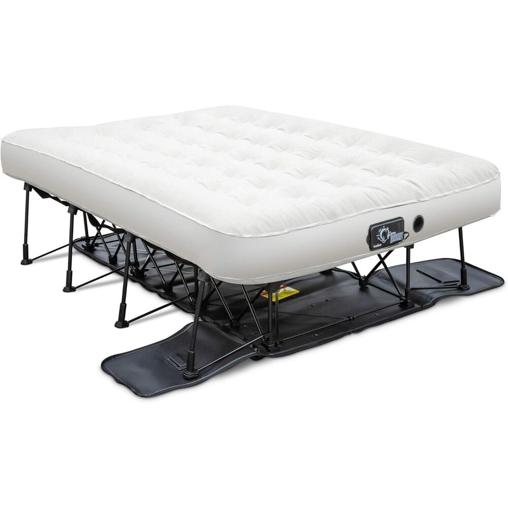 (Full Size) Air Mattress with Frame & Rolling Case,   80"L x 55"W x 24"Th